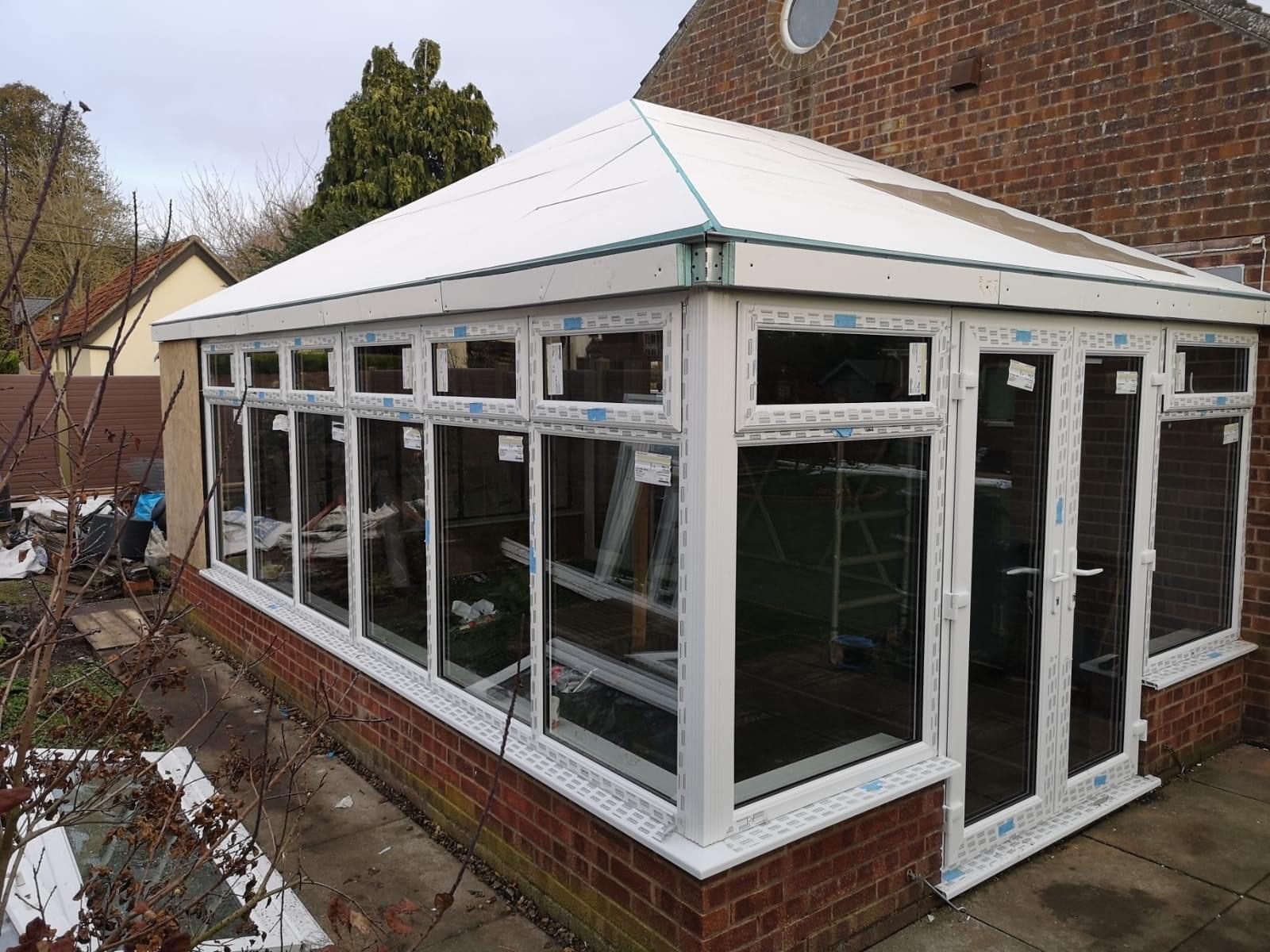 uPVC windows installed for tiled roof conservatory
