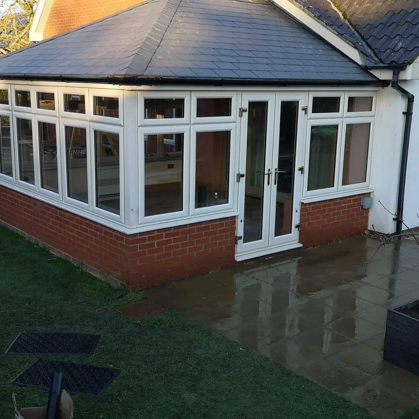 Outdoor tiled conservatory
